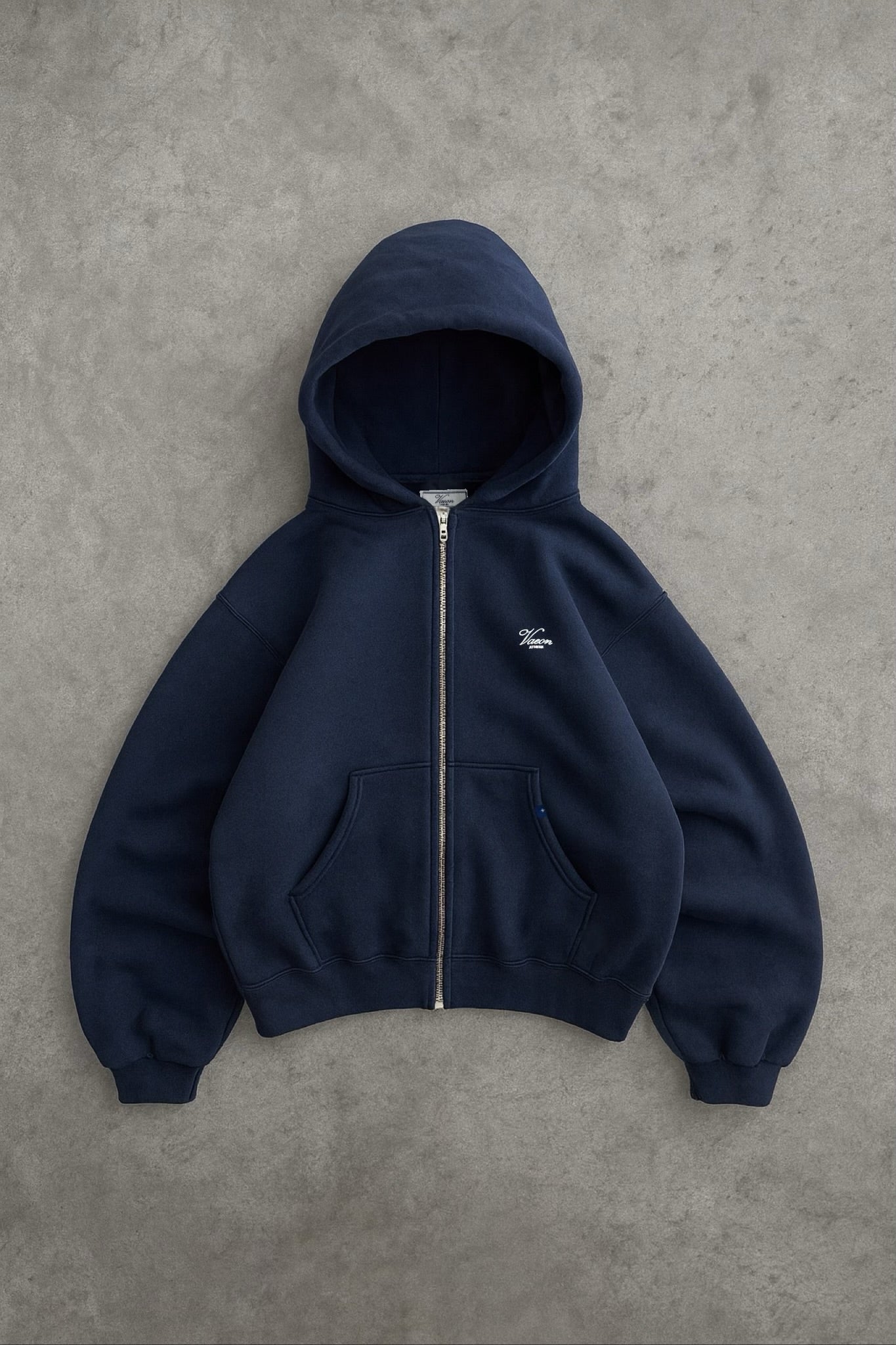HIMERA 420 GSM 100% BRUSHED COTTON ROYAL NAVY BLUE HOODIE