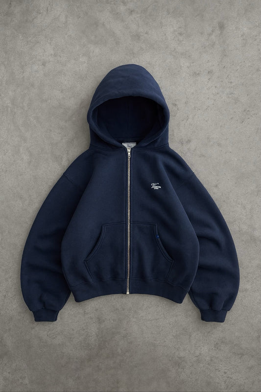 HIMERA 420 GSM 100% BRUSHED COTTON ROYAL NAVY BLUE HOODIE