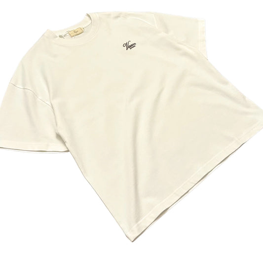 THERA PURPLE EMBROIDERED LOGO 220 GSM 100% COTTON BOX T-SHIRT WHITE