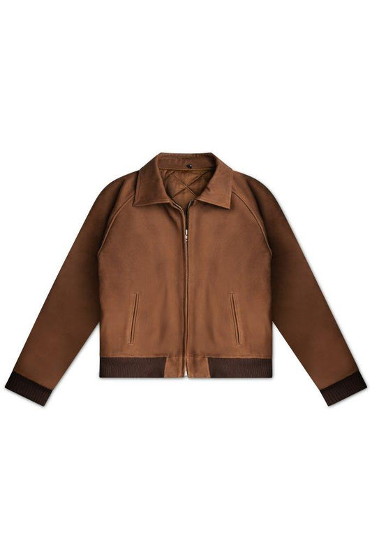 DOURIAN 100% CALF GRAIN LEATHER JACKET