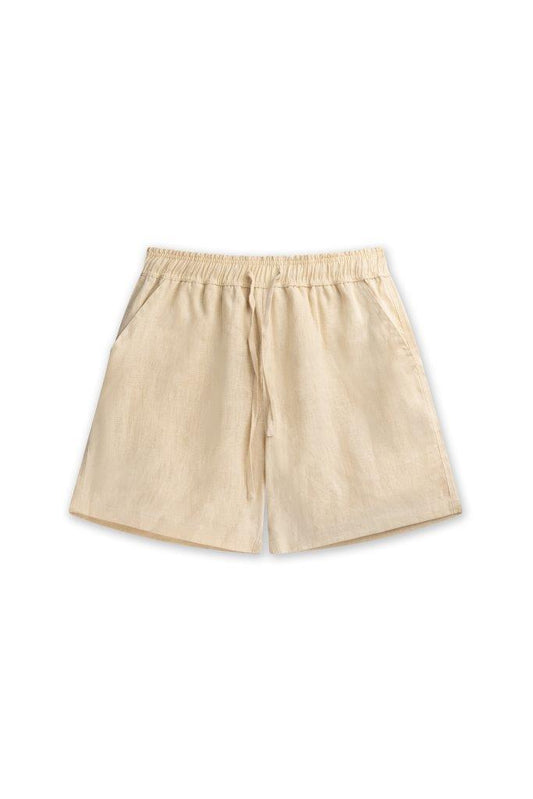 NERIA 100% LINEN SHORT BEIGE