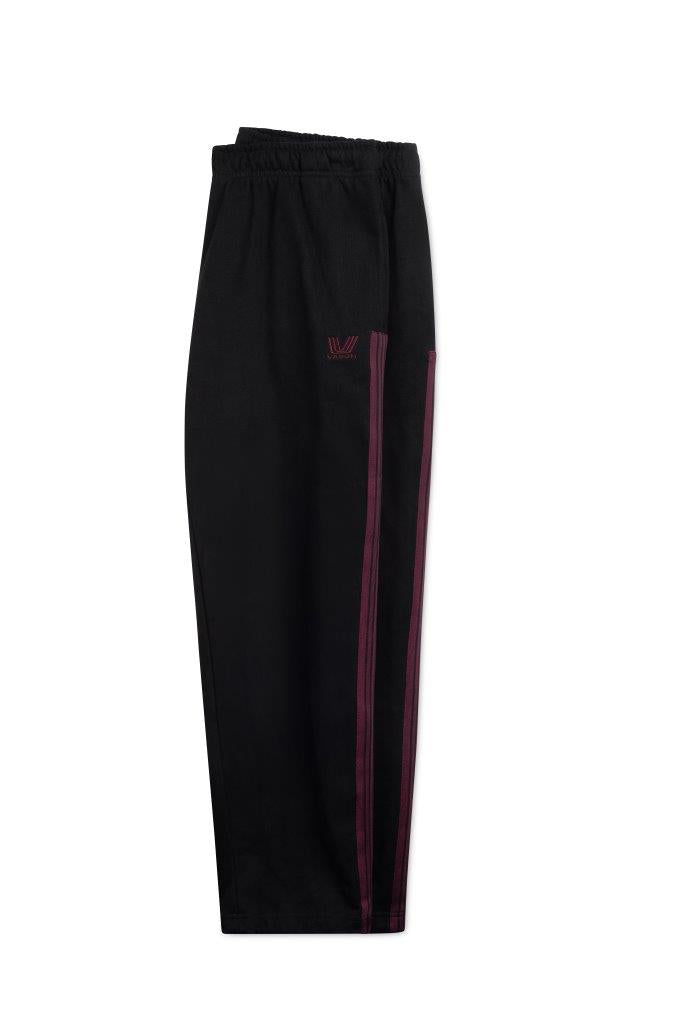 HIMERA 420 GSM 100% BRUSHED COTTON BLACK TRACK PANT WITH VIOLET STRIPE