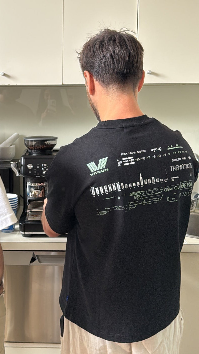 'DOLBY' THEMATIKOS COLAB 220 GSM 100% COTTON BOX T-SHIRT BLACK