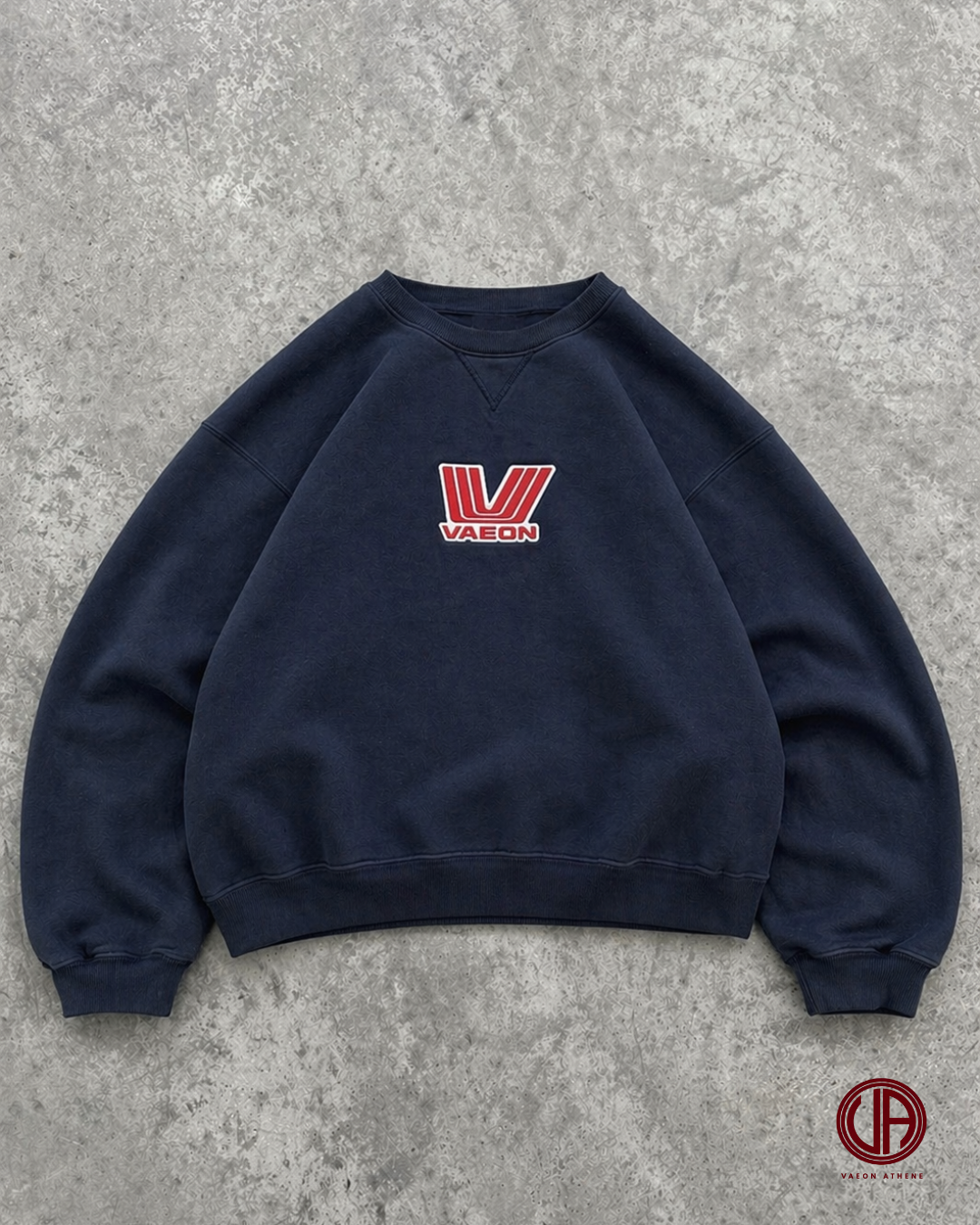 NIMERA CREW NECK 100% BRUSHED COTTON 460 GSM NAVY