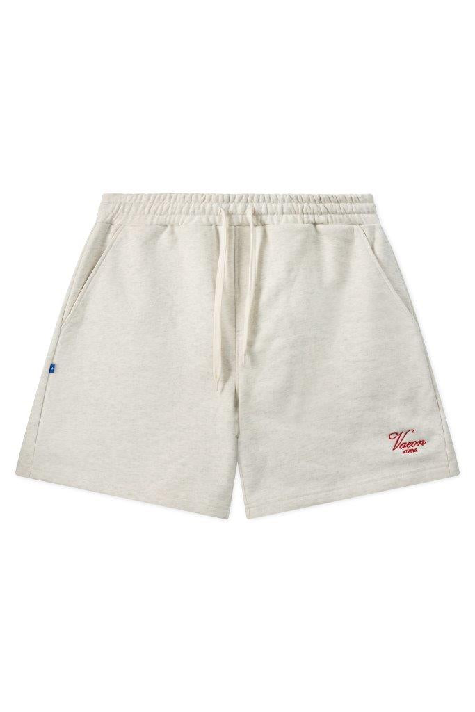 HIMERA 420 GSM 100% BRUSHED COTTON MARL GREY SHORTS