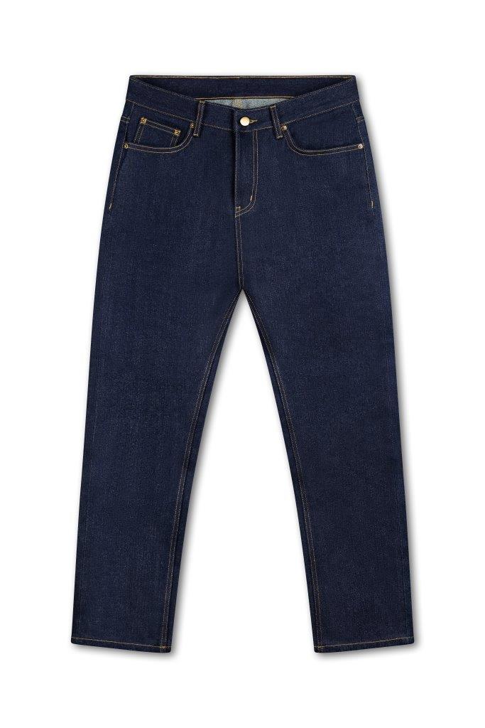 RAW SELVEDGE DENIM STRAIGHT LEG JEANS