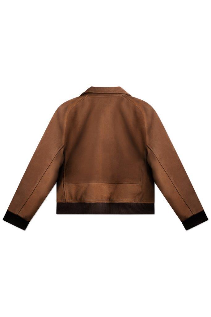 DOURIAN 100% CALF GRAIN LEATHER JACKET