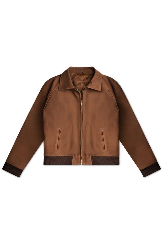 DOURIAN 100% CALF GRAIN LEATHER JACKET