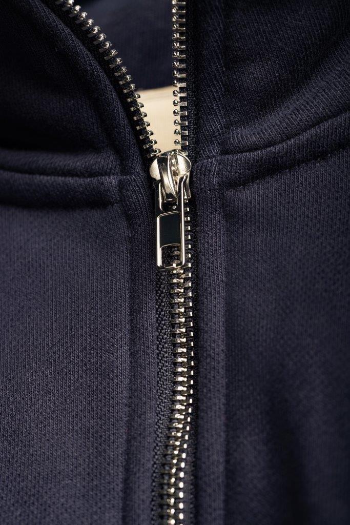 THE CRUCIBLE 420 GSM 100% BRUSHED COTTON ROYAL NAVY BLUE QUARTER ZIP