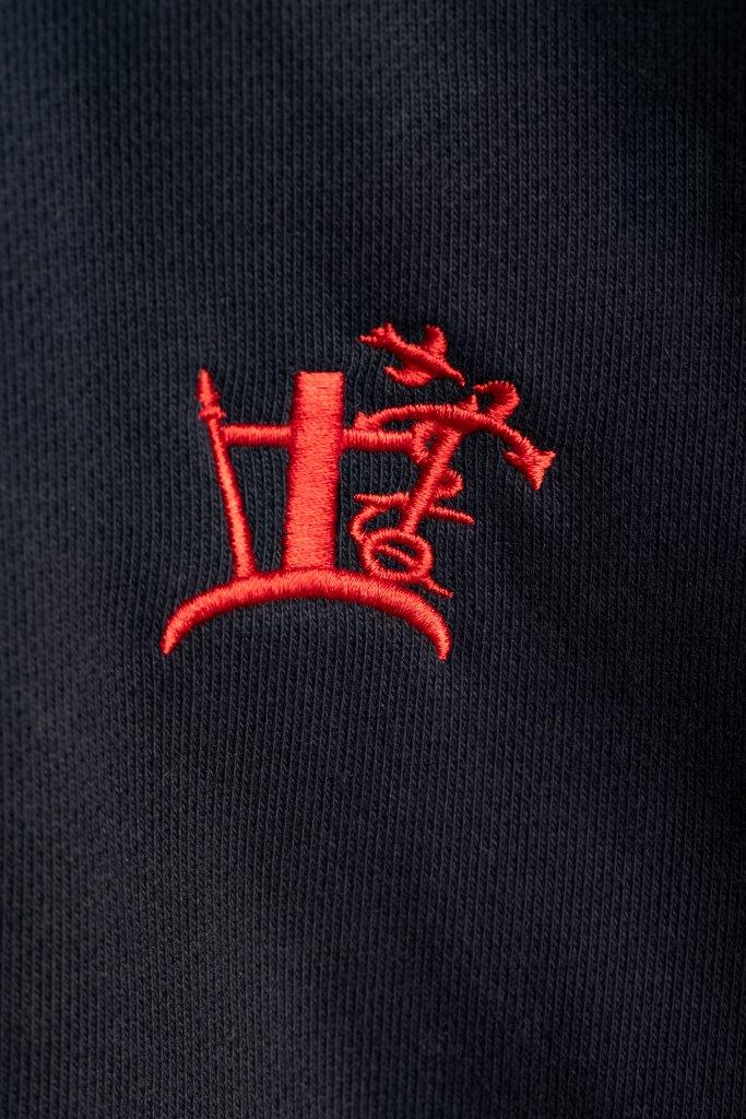 THE CRUCIBLE 420 GSM 100% BRUSHED COTTON ROYAL NAVY BLUE QUARTER ZIP