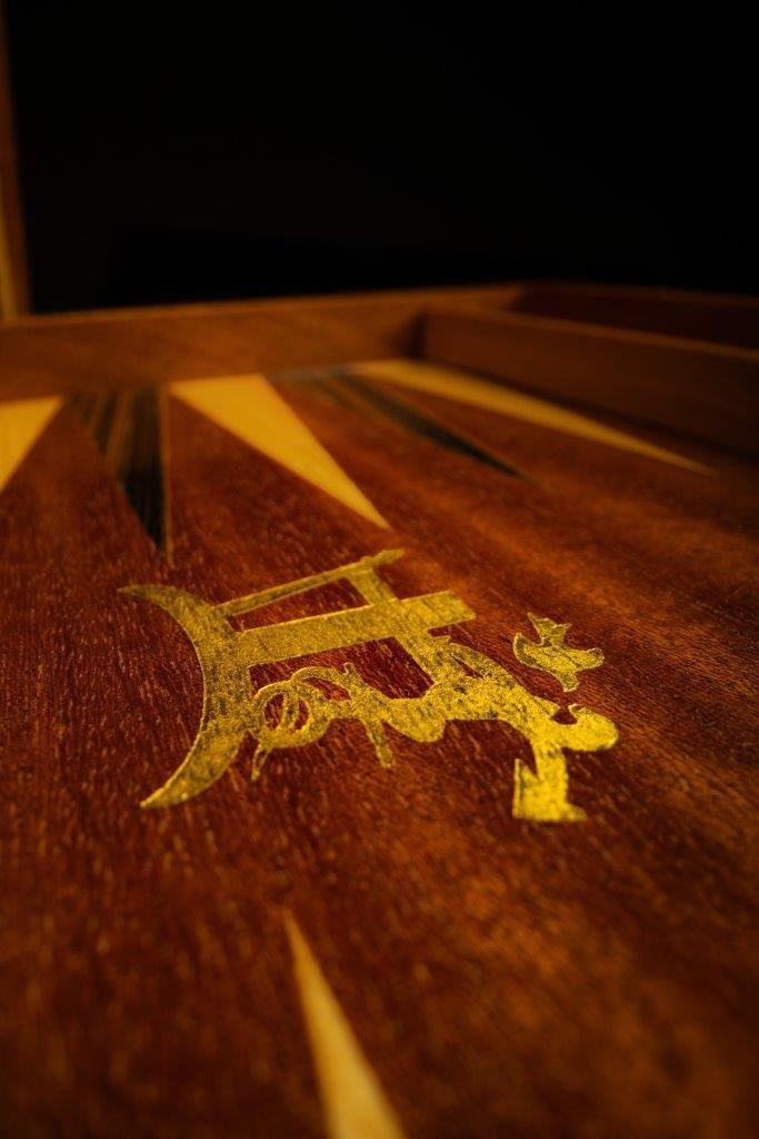 22ct GOLD & HARDWOOD BACKGAMMON TAVLI BOARD