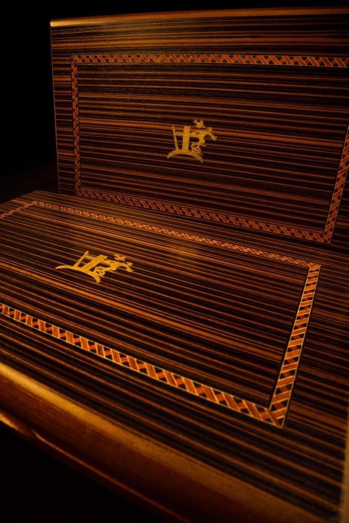 22ct GOLD & HARDWOOD BACKGAMMON TAVLI BOARD