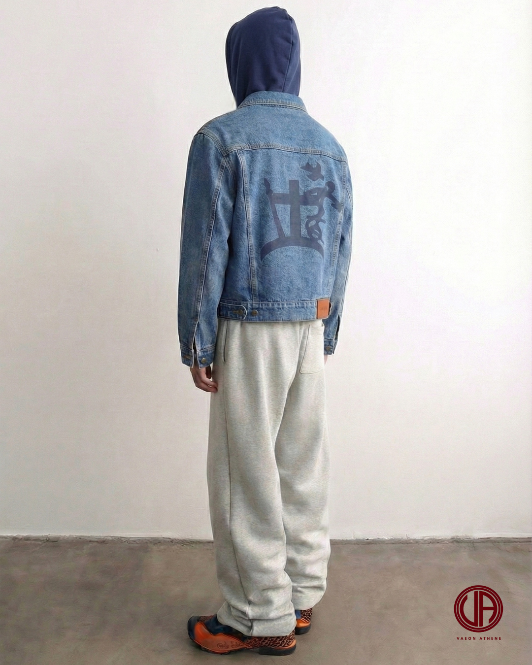 HIMERA 420 GSM 100% BRUSHED COTTON MARL GREY TRACK PANT